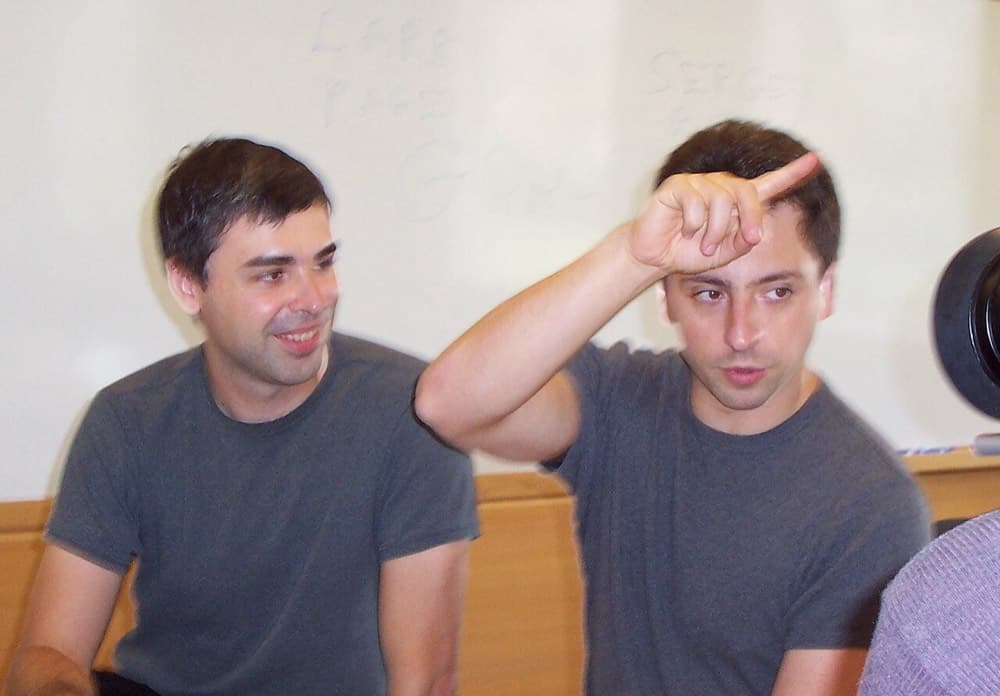 Larry Page va Sergey Brin 2003-yilda — IPO'dan bir yil oldin.